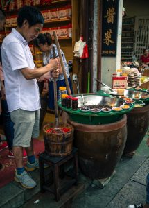 This friendly guy sold me a few bottles of hand-crafted very spicy chili sauce. Really tasty.