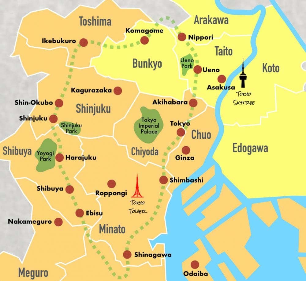 tokyo wards map