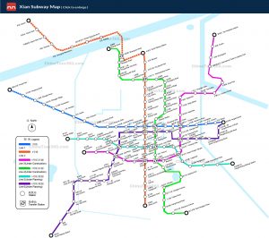 Xi'an City subway map